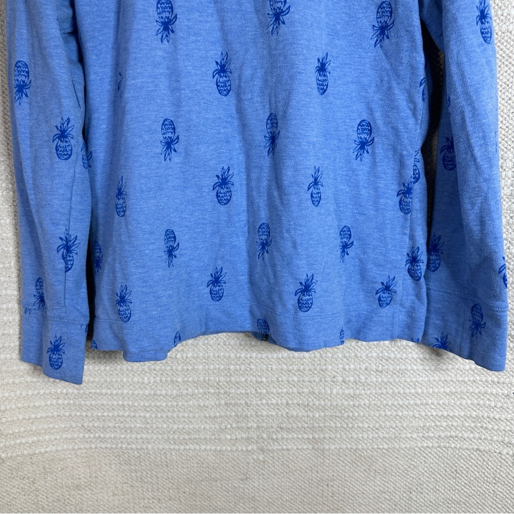 LILLY PULITZER Bennet blue Pineapple Burnout zip front Skipper jacket SIZE M - Picture 8 of 10